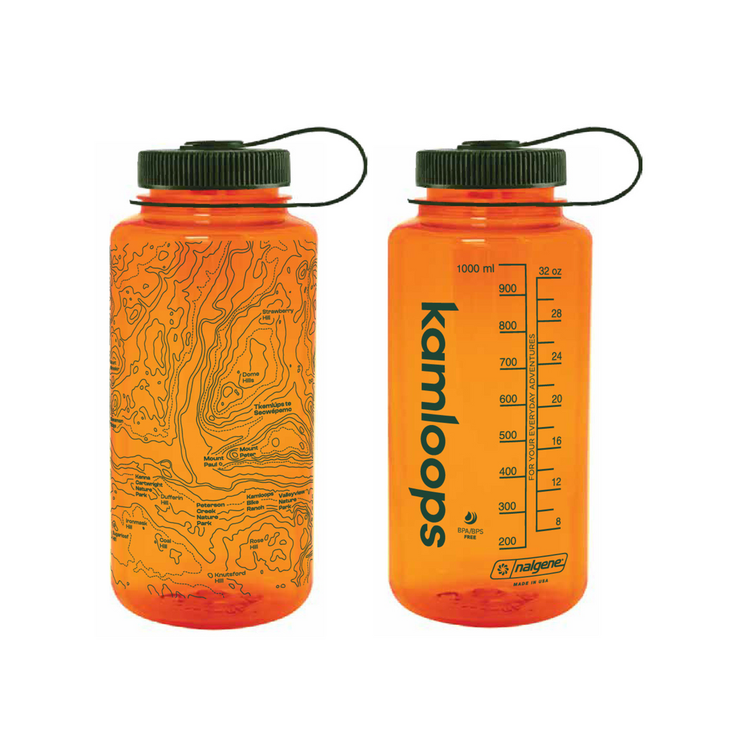 Topographic Nalgene Water Bottle