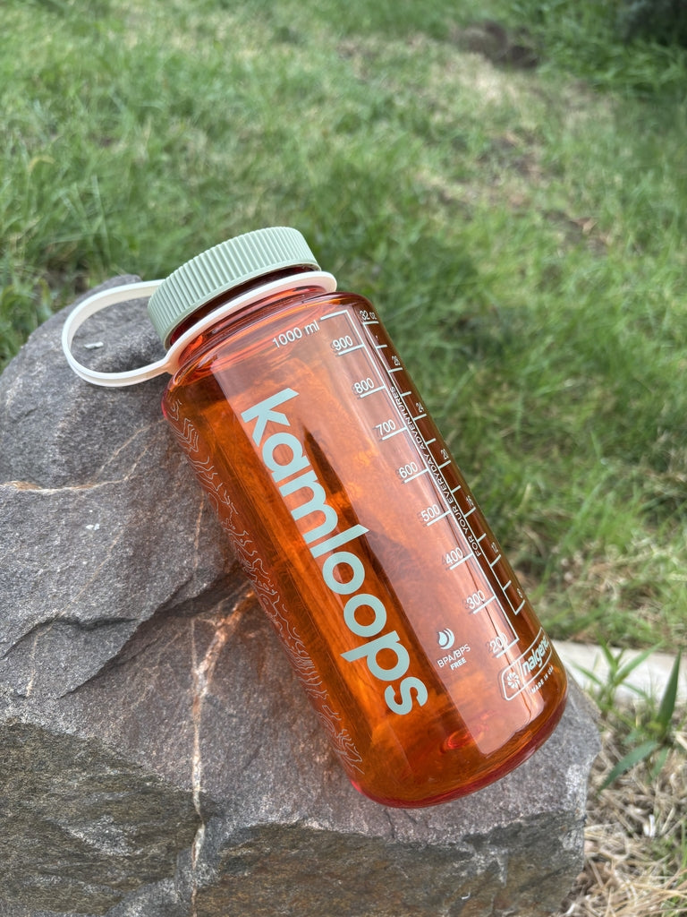 Orange Topographic Water Bottle 2