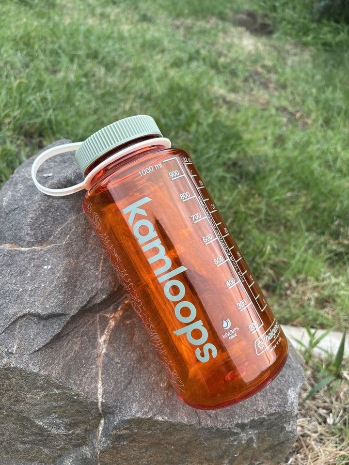 Orange Topographic Water Bottle 2